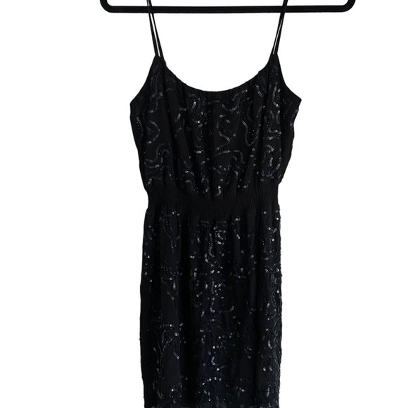 MM Couture by Miss Me Little Black Sequin and Beaded Dress Size Small - Picture 3 of 10